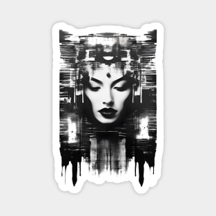 Woman Face Street Art Fashion Magnet