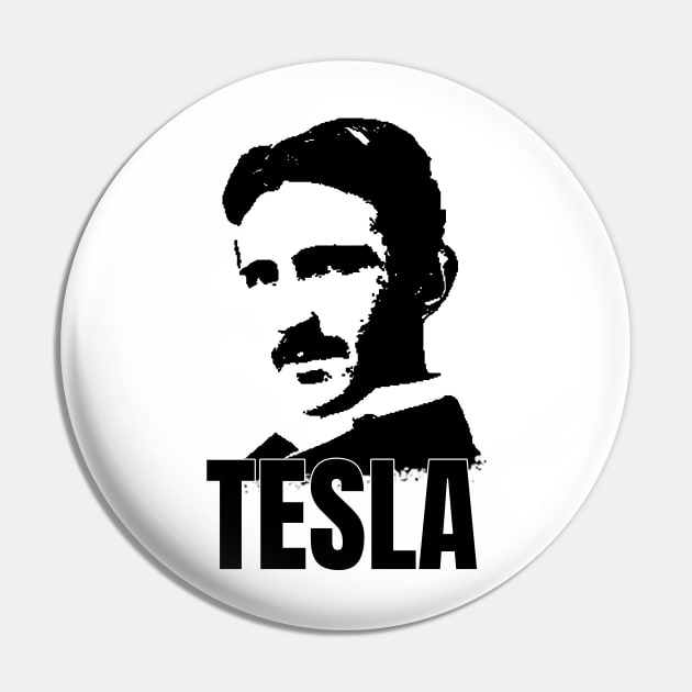 Nikola Tesla Portrait Pin by phatvo