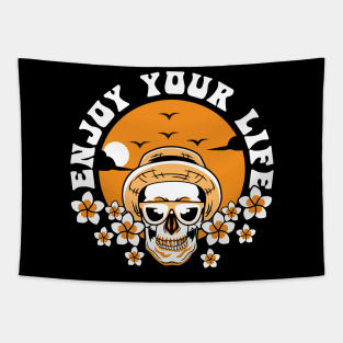 ENJOY YOUR LIFE SKULL Tapestry