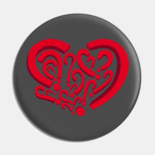 Who is in my heart?  Red color Pin