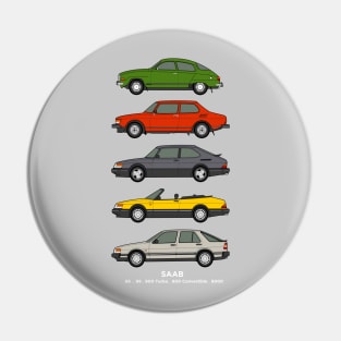 Saab classic car collection Pin