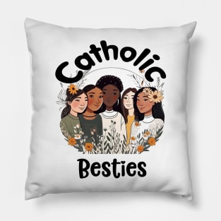 Catholic Besties Pillow