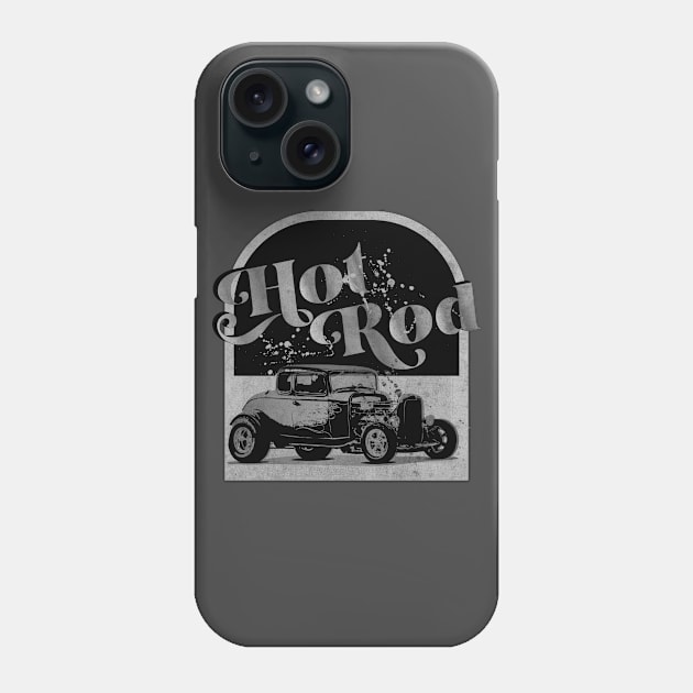 Hot Rod Vintage B&W Phone Case by CTShirts