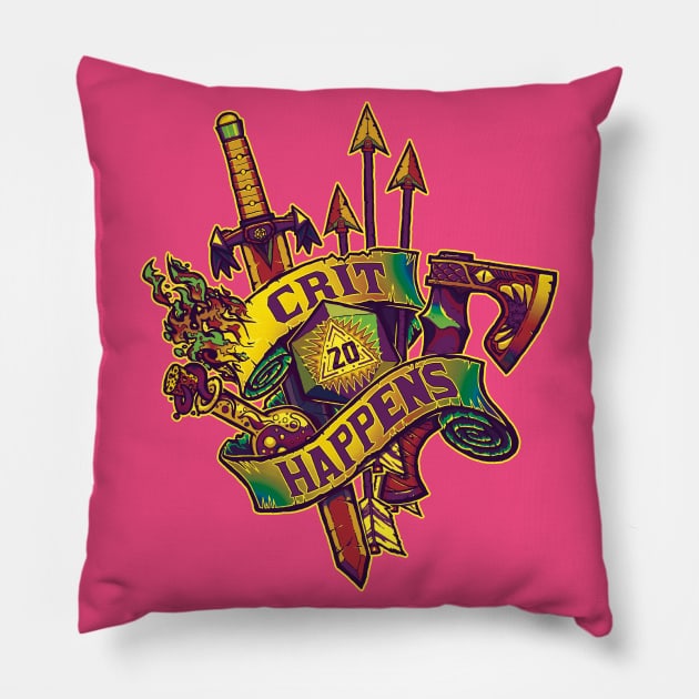 Crit Happens (20) [Acid] Pillow by DCLawrenceUK