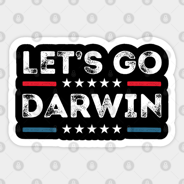 Let's Go Darwin US Flag Vintage Gift America - Lets Go Darwin - Sticker