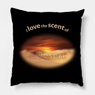 Sunset in the desert Pillow