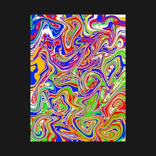 Abstract Marbled & Swirled Colors T-Shirt