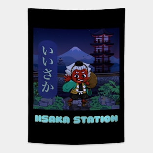 Iisaka, the Tengu Wanderer (Night Ver. 3.2) - “Chibis On The Move” by iisakastation.com Tapestry