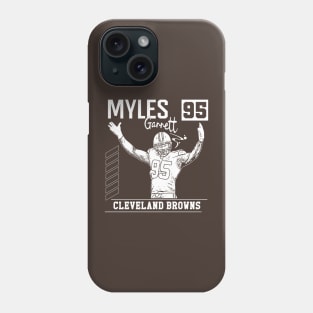 Myles garrett || Cleveland browns || White retro Phone Case