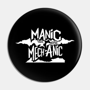 Manic Logo White Pin