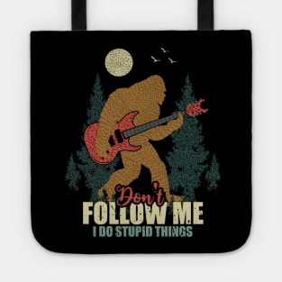 sasquatch Bigfoot Guitar Tree Tote