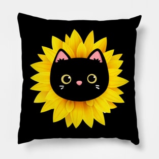 Sunflower Kitty Pillow