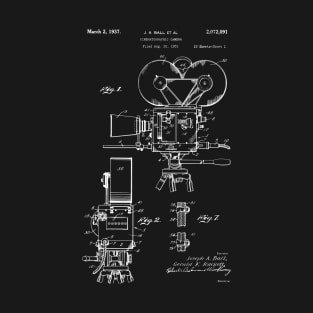 Movie Maker Film Camera Patent Prints 1937 T-Shirt