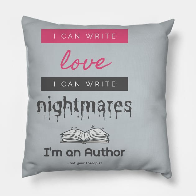 I'm An Author Pillow by JD McCroskey Bookish Merch