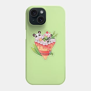 Panda Bear Crepe Phone Case