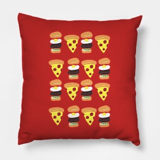 Pizza and Burgers Pillow