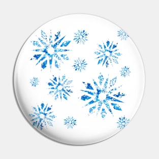 Marbled Snowflakes Pattern Pin