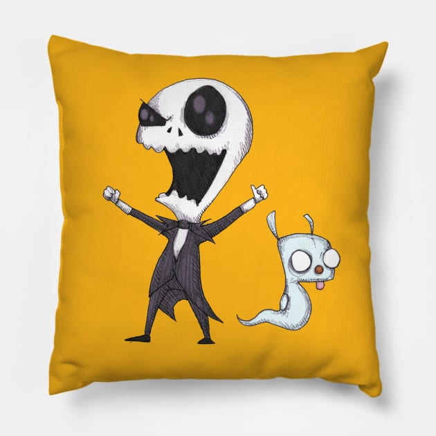 Invader Halloween Pillow by LVBart