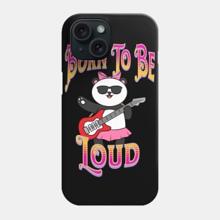 Panda Playing Guitar – Born To be Loud Phone Case