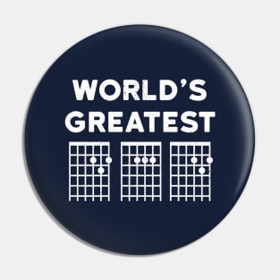 "World's Greatest D-A-D" Musician Father's Day Gift Pin