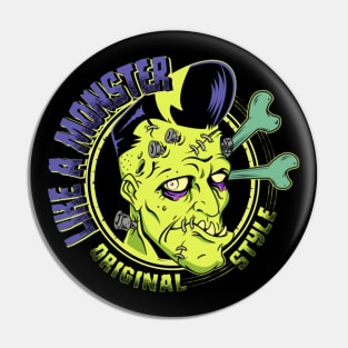 Psychobilly Like a Monster Pin