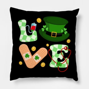 Love Nurse Patrick's Day Pillow