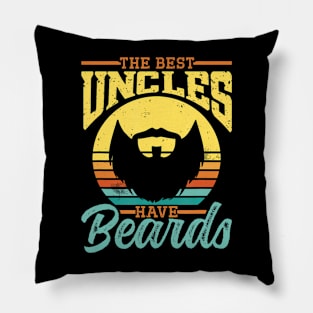 The Best Uncles Have Beards Men Bearded Dad Beard Father Pillow