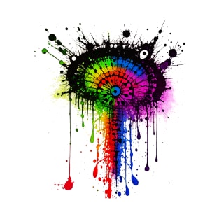1005 Groovy Rainbow Inkblot T-Shirt