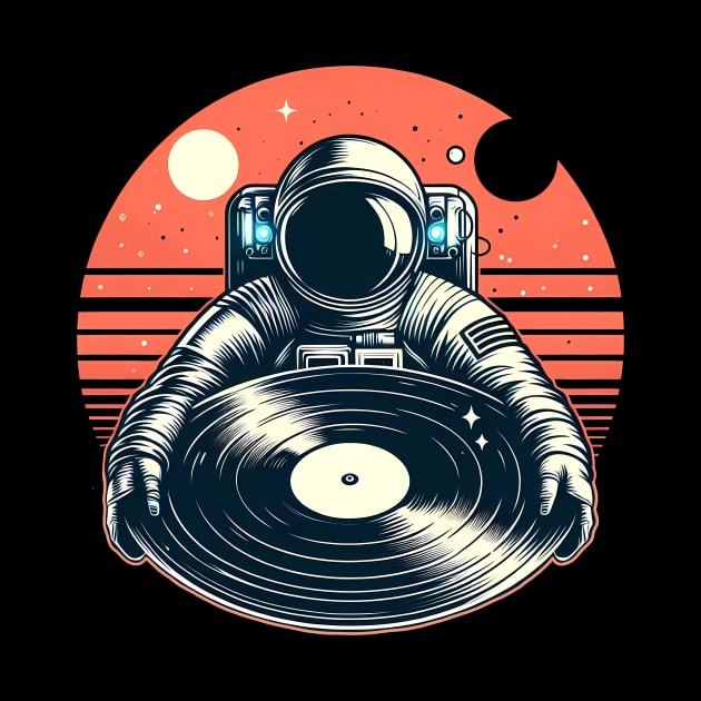 astronaut with vinyl record by ArtisticBox