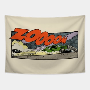 zoooom car comic panel Tapestry