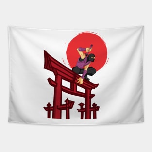 ninja japan on gate Tapestry