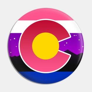 Colorado Flag Genderfluid Pride Pin