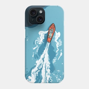 Speed boat holiday drawing Phone Case