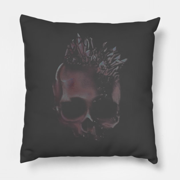 Crystalized Skull Pillow by Chromaloop
