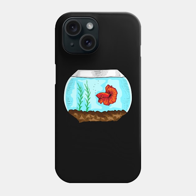 Betta Fish Aquarium Aquarist Phone Case by Foxxy Merch