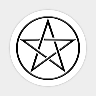 Black Pentacle, Wiccan Symbol for When You're Feeling Witchy Magnet