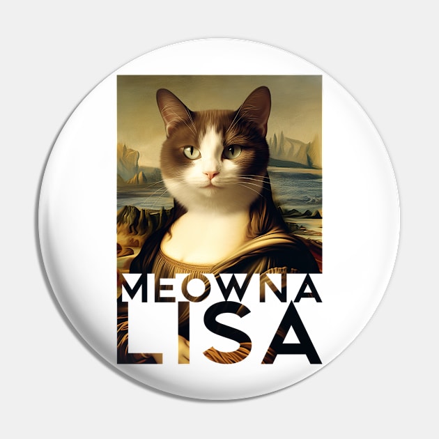 Mona Lisa Cat Tee Pin by DustedDesigns