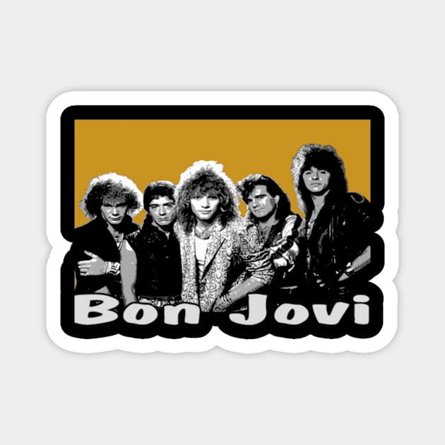 Vintage Band Jovi Magnet by SalenyGraphica