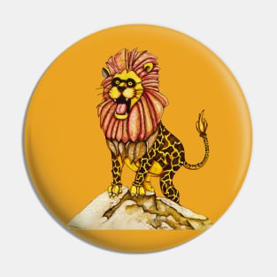 A lion with giraffe costume Pin