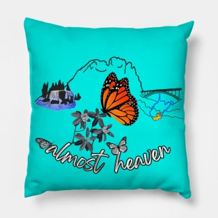 West Virginia Butterfly Pillow