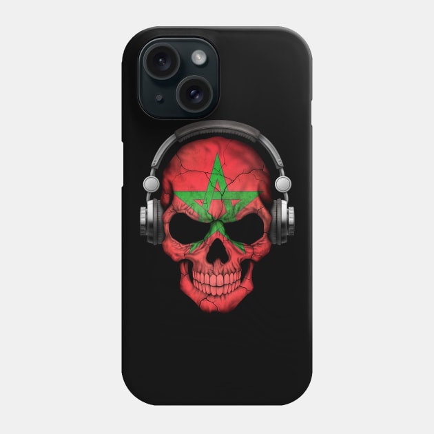 Dark Skull Deejay with Moroccan Flag Phone Case by jeffbartels