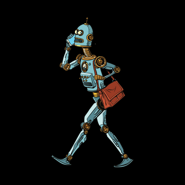 Vintage office Robot by waltzart