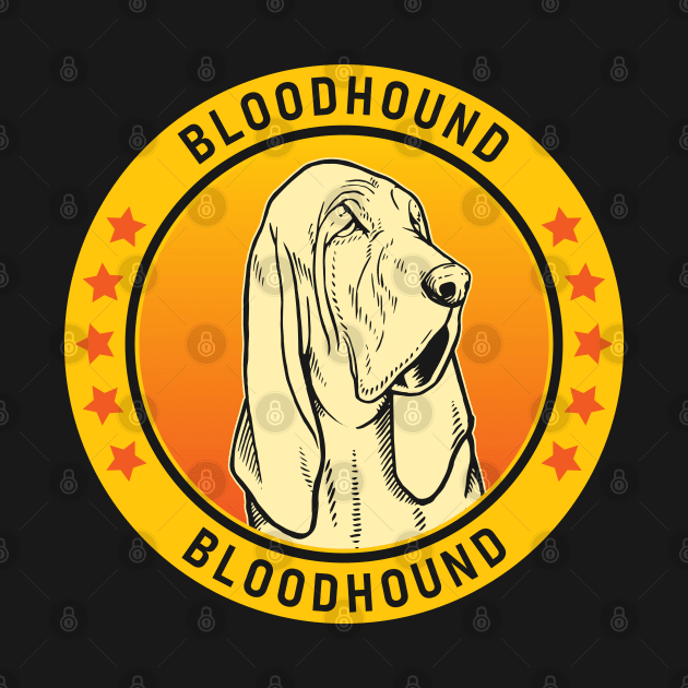 Bloodhound Dog Portrait by millersye