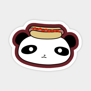 Hotdog Panda Face Magnet