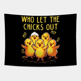 Who Let the Chicks Out Farm Chicken Gifts Country Chicken Tapestry