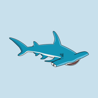 Hammerhead shark cartoon illustration T-Shirt