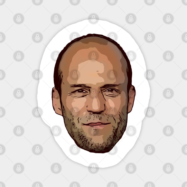 Jason Statham Vector Art Magnet by Playful Creatives