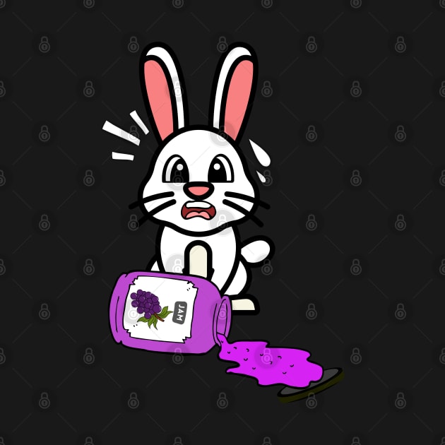 Funny Bunny spilled grape jam by Pet Station