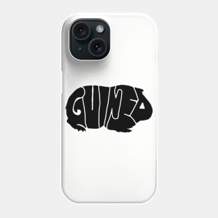 The cute Guinea Pig - Black Typography Phone Case