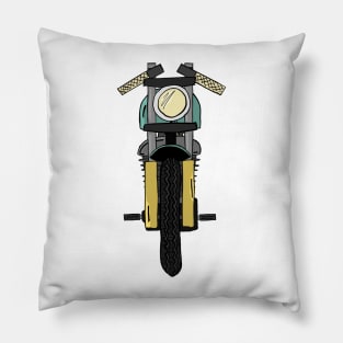 Cafe Racer - Front View Pillow